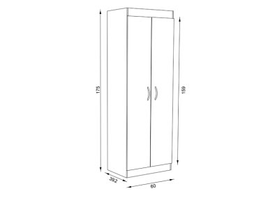 CLOSET STANFORD 2 PUERTAS 1 REPISA CEREZO - 8