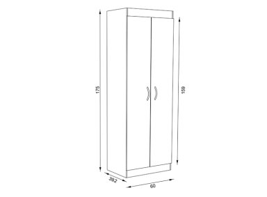 CLOSET STANFORD 2 PUERTAS 1 REPISA BICOLOR - 8