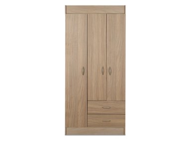 CLOSET STANFORD 3 PUERTAS 2 CAJONES NOGAL - 2
