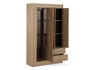 CLOSET STANFORD 4 PUERTAS 2 CAJONES NOGAL - 4
