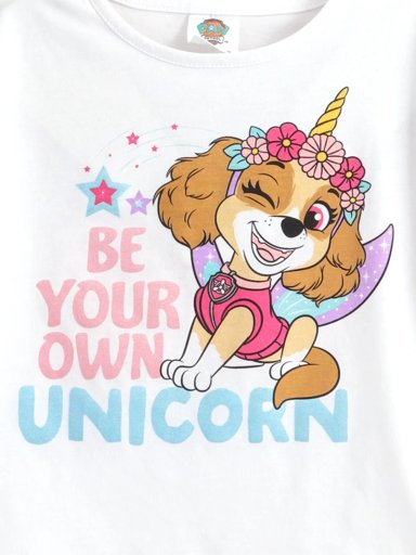 POLERA MANGA CORTA NIÑA PAW PATROL BLANCO SKYE - 3