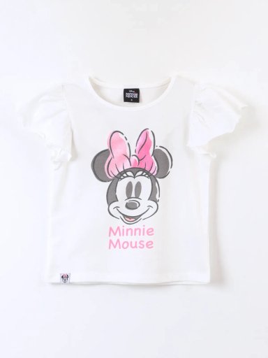 POLERA MANGA CORTA NIÑA MINNIE BLANCO MINNIE MOUSE - 1