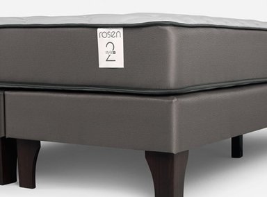 CAMA EUROPEA ROSEN NEW STYLE 2 PLUS 2 PLAZAS B/D + RESPALDO LUCIO GRIS - 5