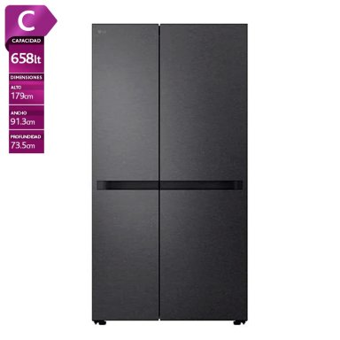 REFRIGERADOR SIDE BY SIDE LG GS66BPM 664L NO FROST GRAFITO - 1