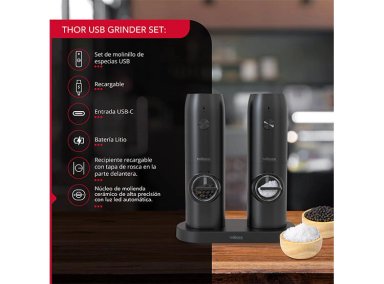 SET MOLEDORES DE ESPECIAS THORBEN THOR USB GRINDER - 2