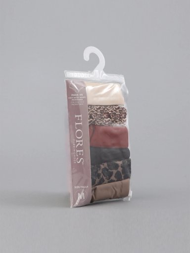 PACK 6 CALZONES MICROFIBRA MUJER FLORES MAXI BONDED 25568 - 1