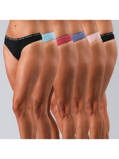 PACK 6 CALZONES COLALESS ALGODÓN MUJER FLORES MULTICOLOR LOGO 25540 - 1