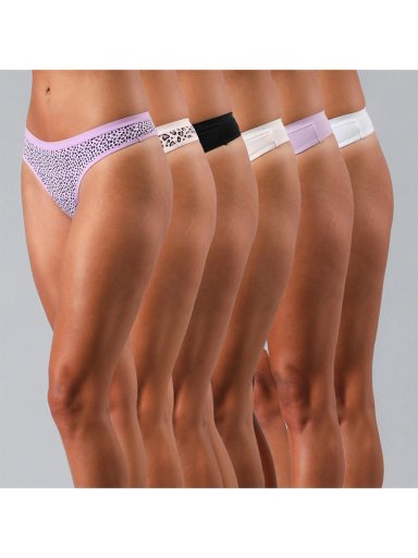PACK 6 CALZONES COLALESS ALGODÓN MUJER FLORES PRINT 25545 - 1