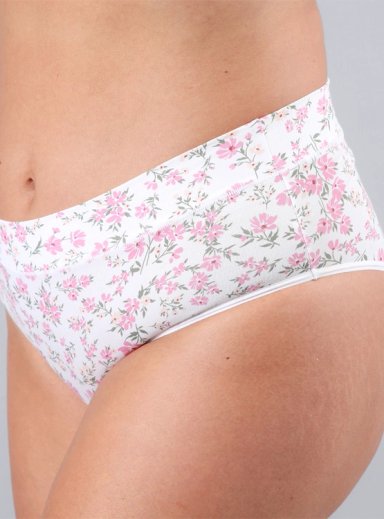 PACK 6 CALZONES HIKINI ALGODÓN MUJER FLORES GRIS PRINT & SOLID 25544 - 4