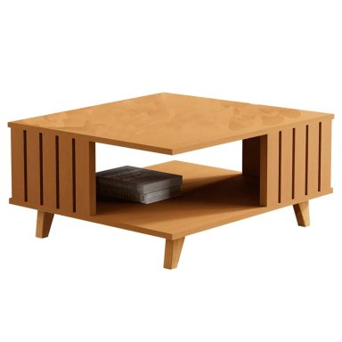 MESA DE CENTRO BE DESIGN ACAI MDP CARAMELO 60 X 70 CM - 1