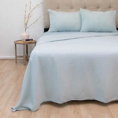 JUEGO DE SÁBANAS DORAL SENSES 2PL POLAR CELESTE LISAS - 3