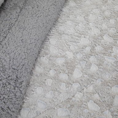 CUBRECAMA DORAL PLUSH SHERPA 1.5PL D1 GRIS - 3