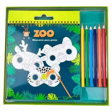SET HVT-PS 15 MASCARAS COLOREAR ZOO - 3