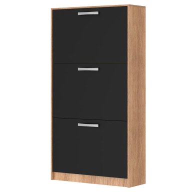 ZAPATERA VEKKA HOME NICK 3 PUERTAS NEGRO - 1