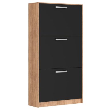 ZAPATERA VEKKA HOME NICK 3 PUERTAS NEGRO - 3