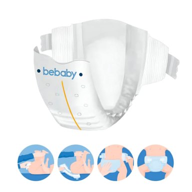 PAÑALES BEBESIT BABY PREMIUM M 80U HIPOALERGENICO - 5