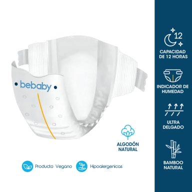 PAÑALES BEBESIT BABY PREMIUM P 80U HIPOALERGENICO - 3