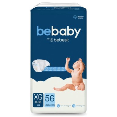 PAÑALES BEBESIT BABY PREMIUM XG 56U HIPOALERGENICO - 1