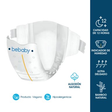 PAÑALES BEBESIT BABY PREMIUM XG 56U HIPOALERGENICO - 3