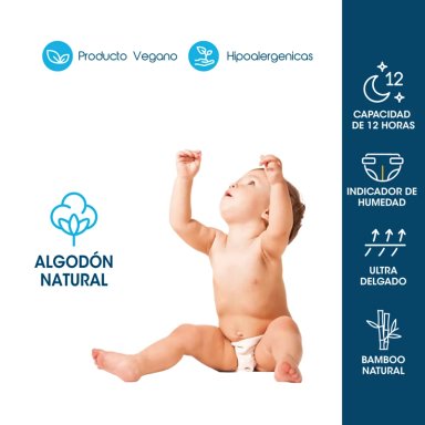 PAÑALES BEBESIT BABY PREMIUM XG 56U HIPOALERGENICO - 6