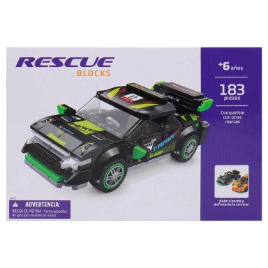 BLOQUES 183PCS AUTO NEGRO C/ALERON - 3