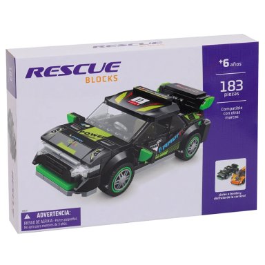 BLOQUES 183PCS AUTO NEGRO C/ALERON - 4
