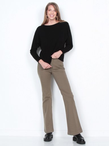 SWEATER MUJER WADOS MANGA LARGA ESCOTE BOTE - 1