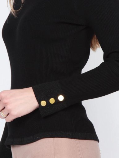 SWEATER MUJER WADOS MANGA LARGA BOTONES ELEGANTES - 6