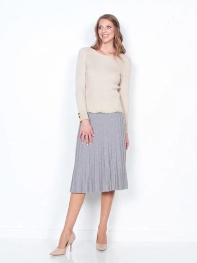 SWEATER MUJER WADOS MANGA LARGA BOTONES ELEGANTES - 1