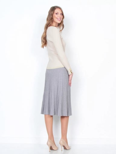 SWEATER MUJER WADOS MANGA LARGA BOTONES ELEGANTES - 3