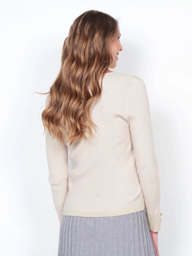 SWEATER MUJER WADOS MANGA LARGA BOTONES ELEGANTES - 4