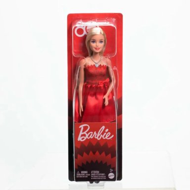 BARBIE MUÑECA MATTEL 80TH ANIVERSARIO VESTIDO ROJO RUBÍ - 1