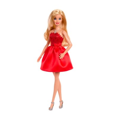 BARBIE MUÑECA MATTEL 80TH ANIVERSARIO VESTIDO ROJO RUBÍ - 3