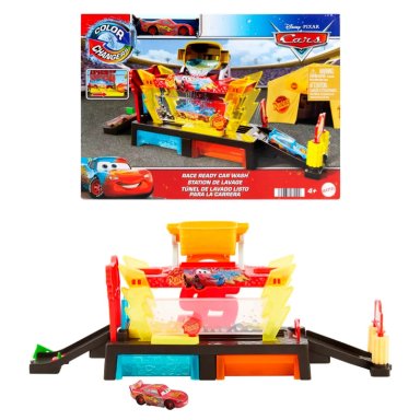 AUTO DE JUGUETE CARS COLOR CHANGERS PISTA AUTOLAVADO RAYO MCQUEEN - 1