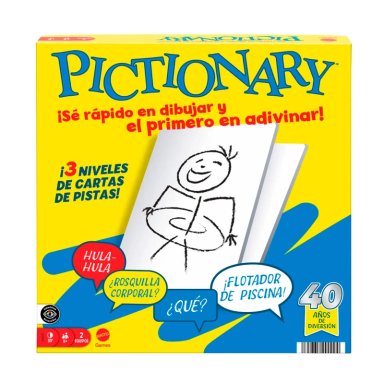 JUEGO DE MESA MATTEL PICTIONARY ORIGINAL 40° ANIVERSARIO - 1