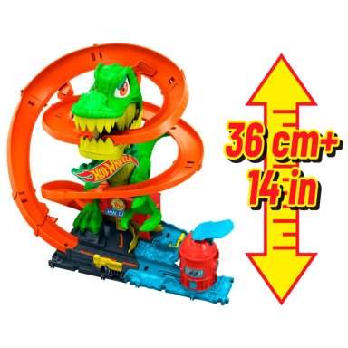 AUTOS DE JUGUETE HOT WHEELS CITY PISTA T-REX VS ESTACIÓN DE BOMBEROS - 6