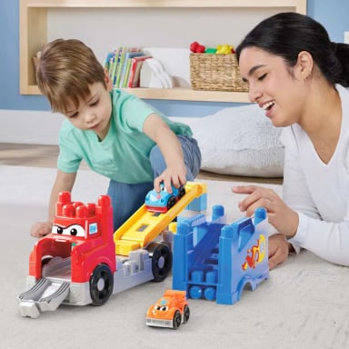 MEGA BLOKS JUGUETE CONSTRUCCIÓN GRÚA ¡CONSTRUYE Y COMPITE! - 6