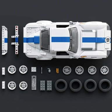 MATTEL BRICK SHOP HOT WHEELS JUGUETE DE CONSTRUCCIÓN ELITE '63 CORVETTE GRAND SPORT ESCALA 1:16 ARMABLE CON PERSONALIZACIÓN - 4
