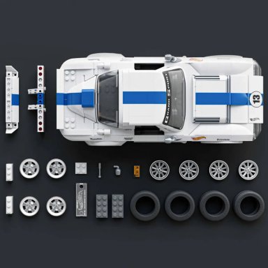 MATTEL BRICK SHOP HOT WHEELS JUGUETE DE CONSTRUCCIÓN ELITE '63 CORVETTE GRAND SPORT ESCALA 1:16 ARMABLE CON PERSONALIZACIÓN - 9