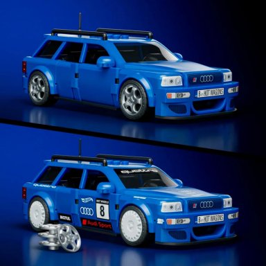 MATTEL BRICK SHOP JUGUETE DE CONSTRUCCIÓN MATTEL BRICK SHOP HOT WHEELS SPEED '94 AUDI AVANT RS2 - 3