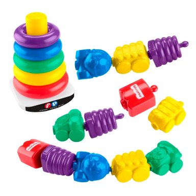FISHER-PRICE PARA BEBÉS 80 ANIVERSARIO KIT PILA DE ARITOS  - 2