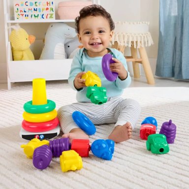 FISHER-PRICE PARA BEBÉS 80 ANIVERSARIO KIT PILA DE ARITOS  - 4