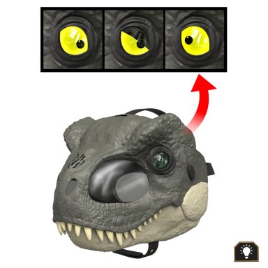 FIGURA DE ACCIÓN JURASSIC WORLD JUGUETE REBIRTH MÁSCARA DELUXE DE DINOSAURIO - 5