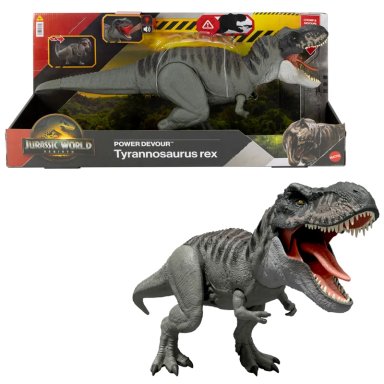 FIGURA DE ACCIÓN JURASSIC WORLD DINOSAURIO REBIRTH T-REX MORDIDA DESTRUCTORA - 1