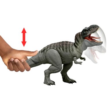 FIGURA DE ACCIÓN JURASSIC WORLD DINOSAURIO REBIRTH T-REX MORDIDA DESTRUCTORA - 3