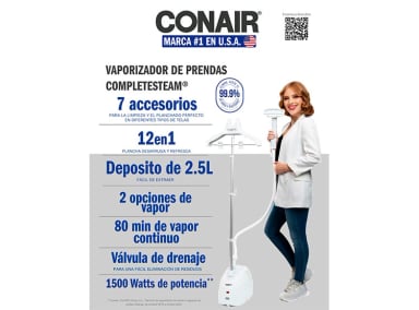 VAPORIZADOR DE ROPA CONAIR 1500W GS28 COMPLETESTEAM - 8