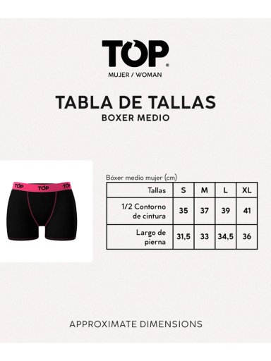 PACK 5 BÓXERS MUJER TOP MULTICOLOR LARGOS M208AP5C1 - 12