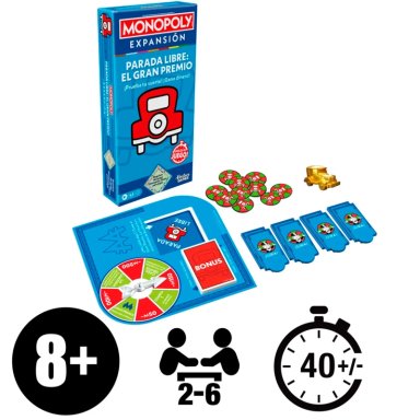 JUEGO DE MESA MONOPOLY EXPANSIÓN PARADA LIBRE: GRAN PREMIO - 6