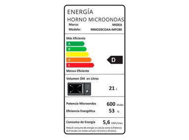 MICROONDAS MIDEA 21 LT MMO20COAA-MPCBK DIGITAL - 8