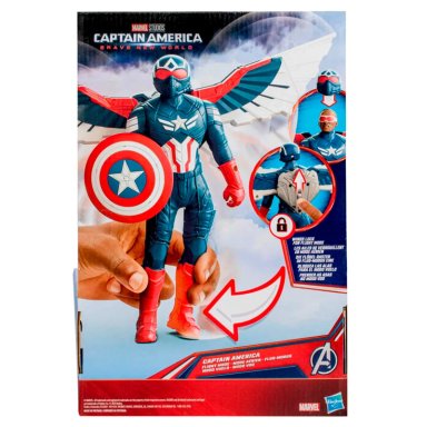 FIGURA DE ACCIÓN CAPITAN AMÉRICA BRAVE NEW WORLD MODO VUELO - 4
